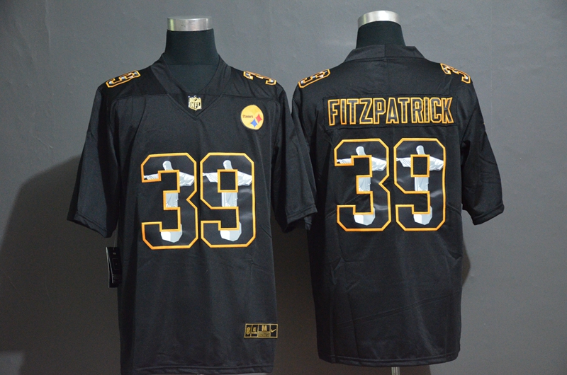 Men's Pittsburgh Steelers #39 Minkah Fitzpatrick Black Jesus Faith Edition Stitched Limited Jersey